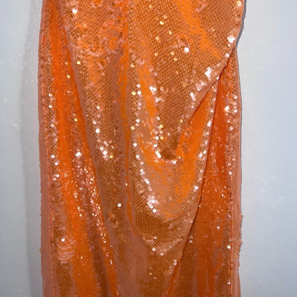 Caroline Constas Bright Orange High Neck Embellished Loud Luxury Maximalist NEW - Picture 7 of 13